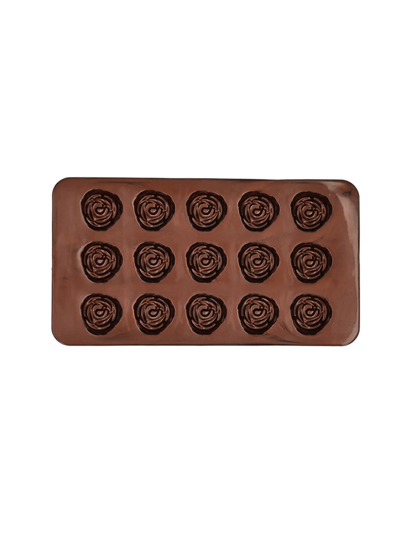 RBV BIRKMANN | Pralinenform ROSE CHOCOLATERIE 2tlg. Silikon Braun | 